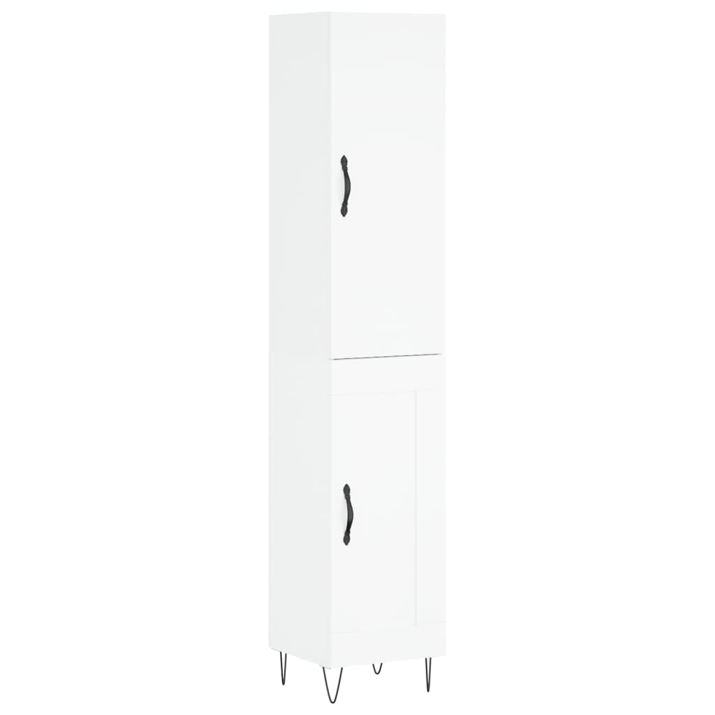 Credenza 34,5x34x180 cm in Legno Multistrato Bianco Lucido 3199139