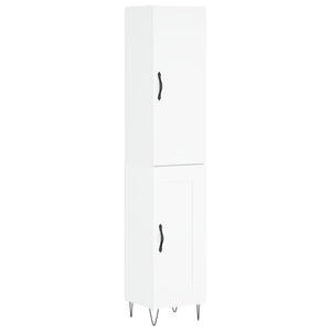 Credenza 34,5x34x180 cm in Legno Multistrato Bianco Lucido 3199139