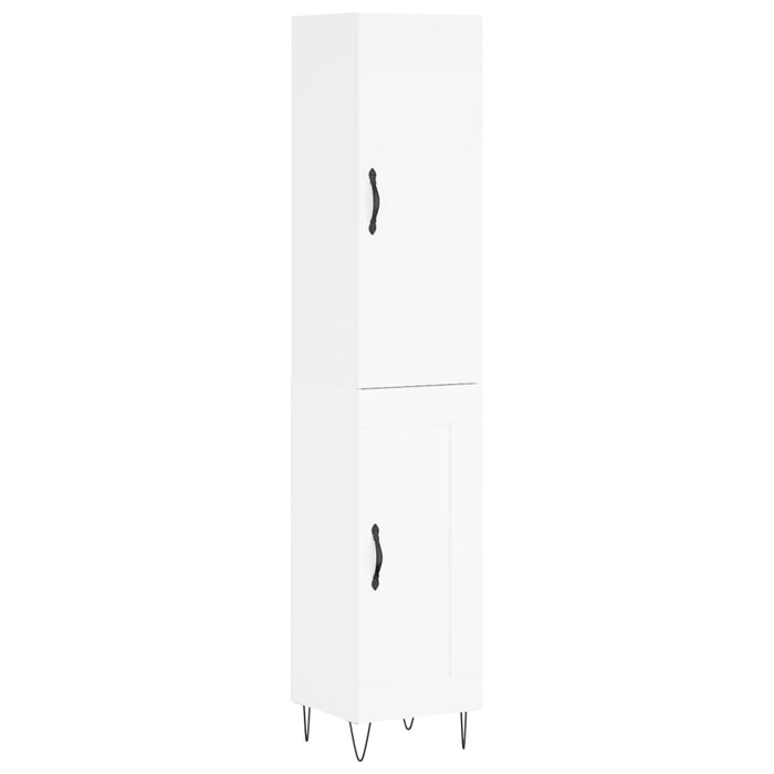 Credenza 34,5x34x180 cm in Legno Multistrato Bianco Lucido 3199139