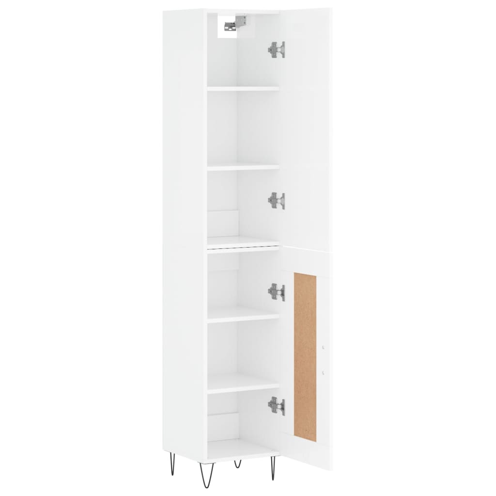 Credenza 34,5x34x180 cm in Legno Multistrato Bianco Lucido 3199139