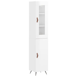 Credenza 34,5x34x180 cm in Legno Multistrato Bianco Lucido 3199147