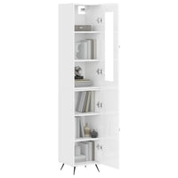 Credenza 34,5x34x180 cm in Legno Multistrato Bianco Lucido 3199147