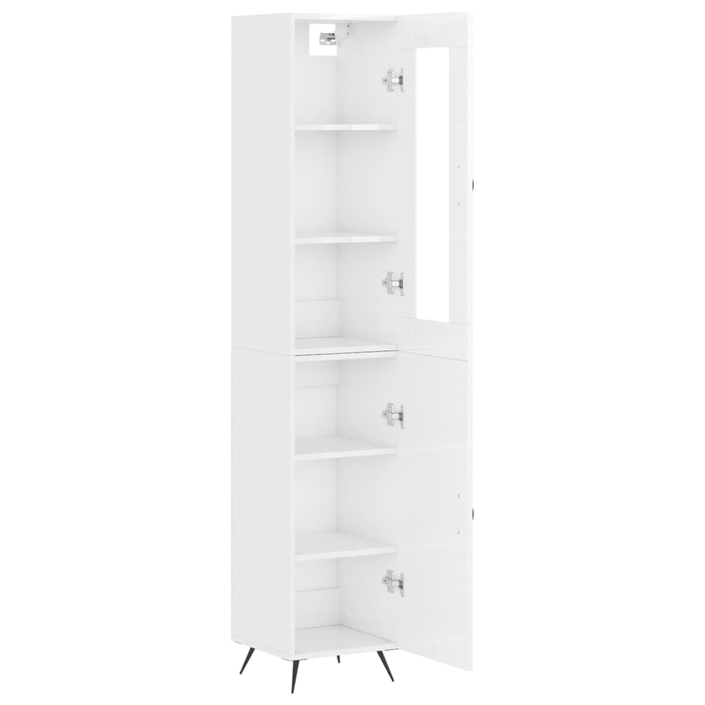 Credenza 34,5x34x180 cm in Legno Multistrato Bianco Lucido 3199147