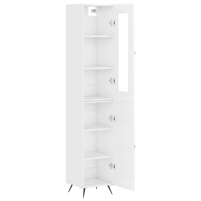 Credenza 34,5x34x180 cm in Legno Multistrato Bianco Lucido 3199147