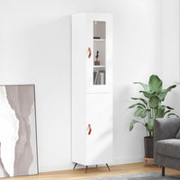 Credenza 34,5x34x180 cm in Legno Multistrato Bianco Lucido 3199147