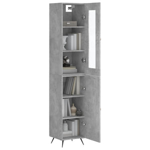 Credenza Grigio Cemento 34,5x34x180 cm in Legno Multistrato 3199149