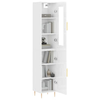 Credenza 34,5x34x180 cm in Legno Multistrato Bianco Lucido 3199163