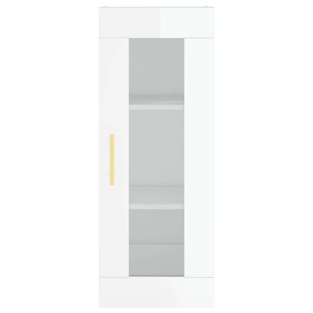 Credenza 34,5x34x180 cm in Legno Multistrato Bianco Lucido 3199163