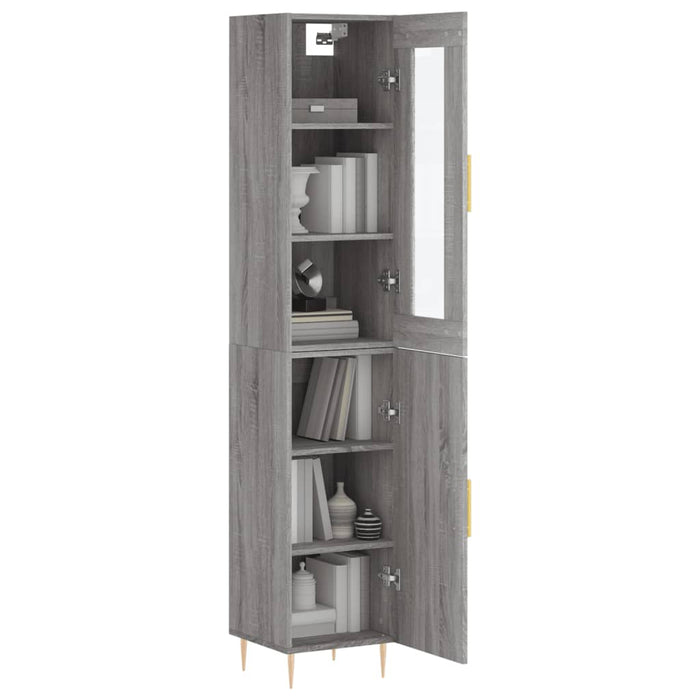 Credenza Grigio Sonoma 34,5x34x180 cm in Legno Multistrato 3199167