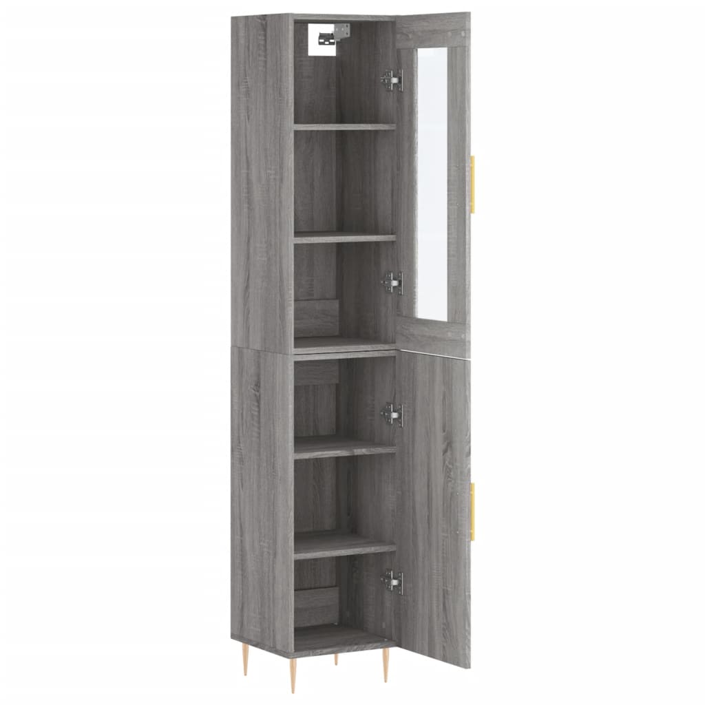 Credenza Grigio Sonoma 34,5x34x180 cm in Legno Multistrato 3199167