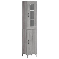 Credenza Grigio Sonoma 34,5x34x180 cm in Legno Multistrato 3199175