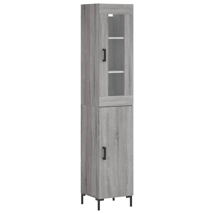 Credenza Grigio Sonoma 34,5x34x180 cm in Legno Multistrato 3199175