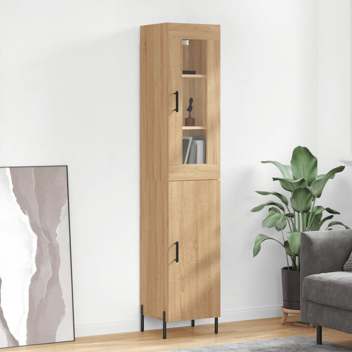 Credenza Rovere Sonoma 34,5x34x180 cm in Legno Multistratocod mxl 125896