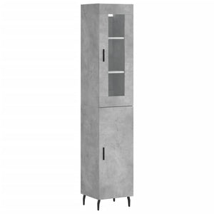 Credenza Grigio Cemento 34,5x34x180 cm in Legno Multistratocod mxl 125905