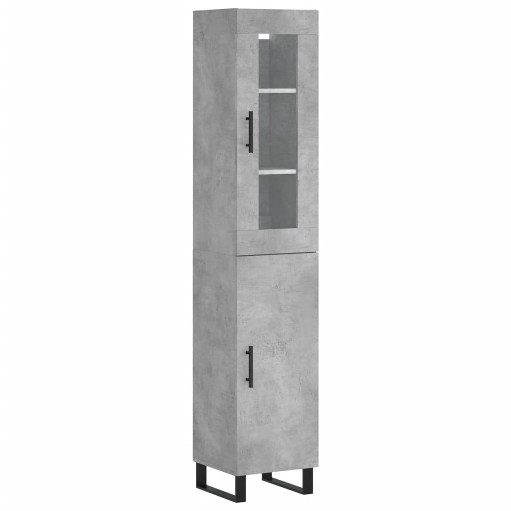 Credenza Grigio Cemento 34,5x34x180 cm in Legno Multistrato 3199197