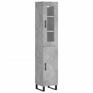 Credenza Grigio Cemento 34,5x34x180 cm in Legno Multistrato 3199197