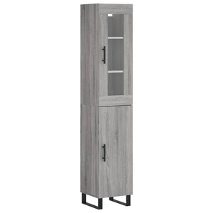 Credenza Grigio Sonoma 34,5x34x180 cm in Legno Multistrato 3199199