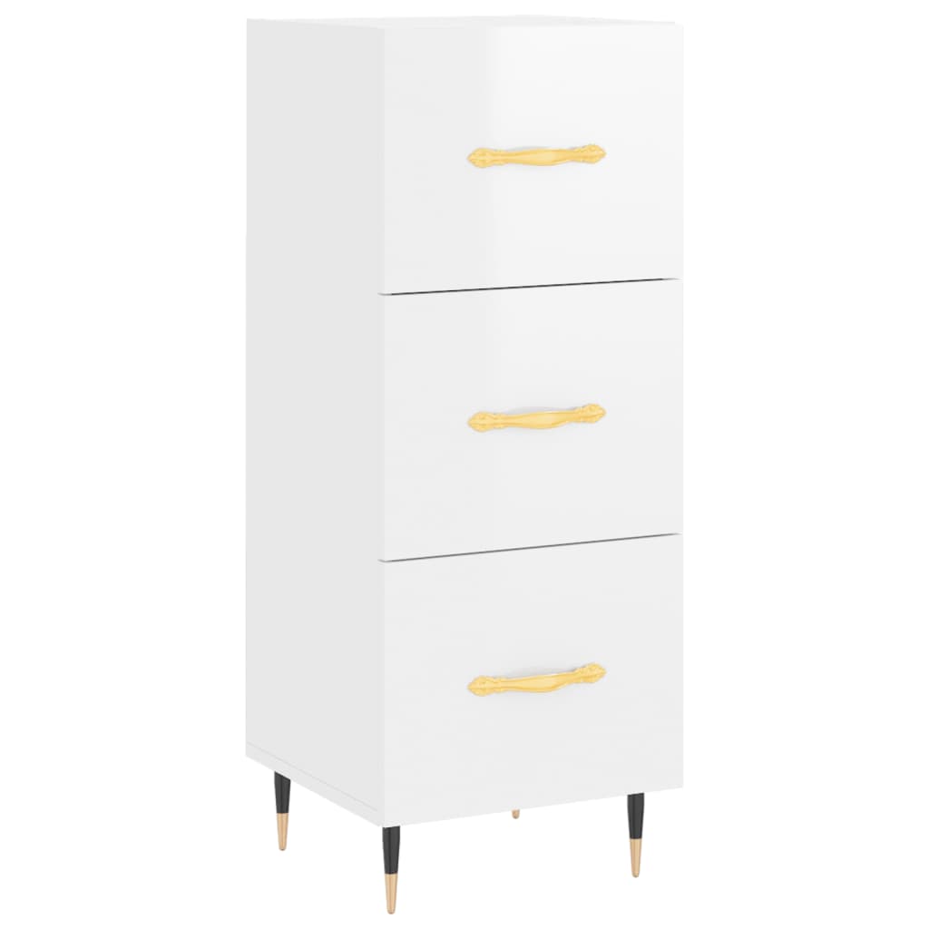 Credenza 34,5x34x180 cm in Legno Multistrato Bianco Lucido 3199219