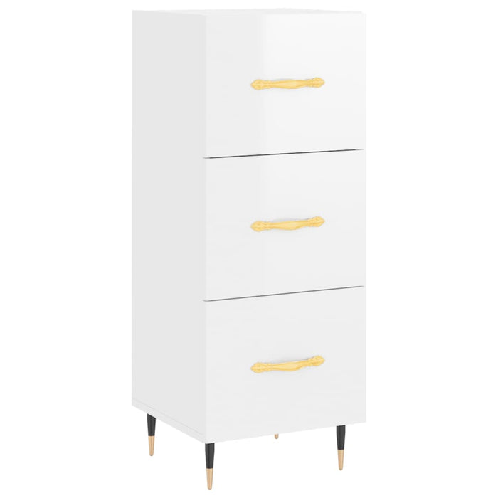 Credenza 34,5x34x180 cm in Legno Multistrato Bianco Lucido 3199219