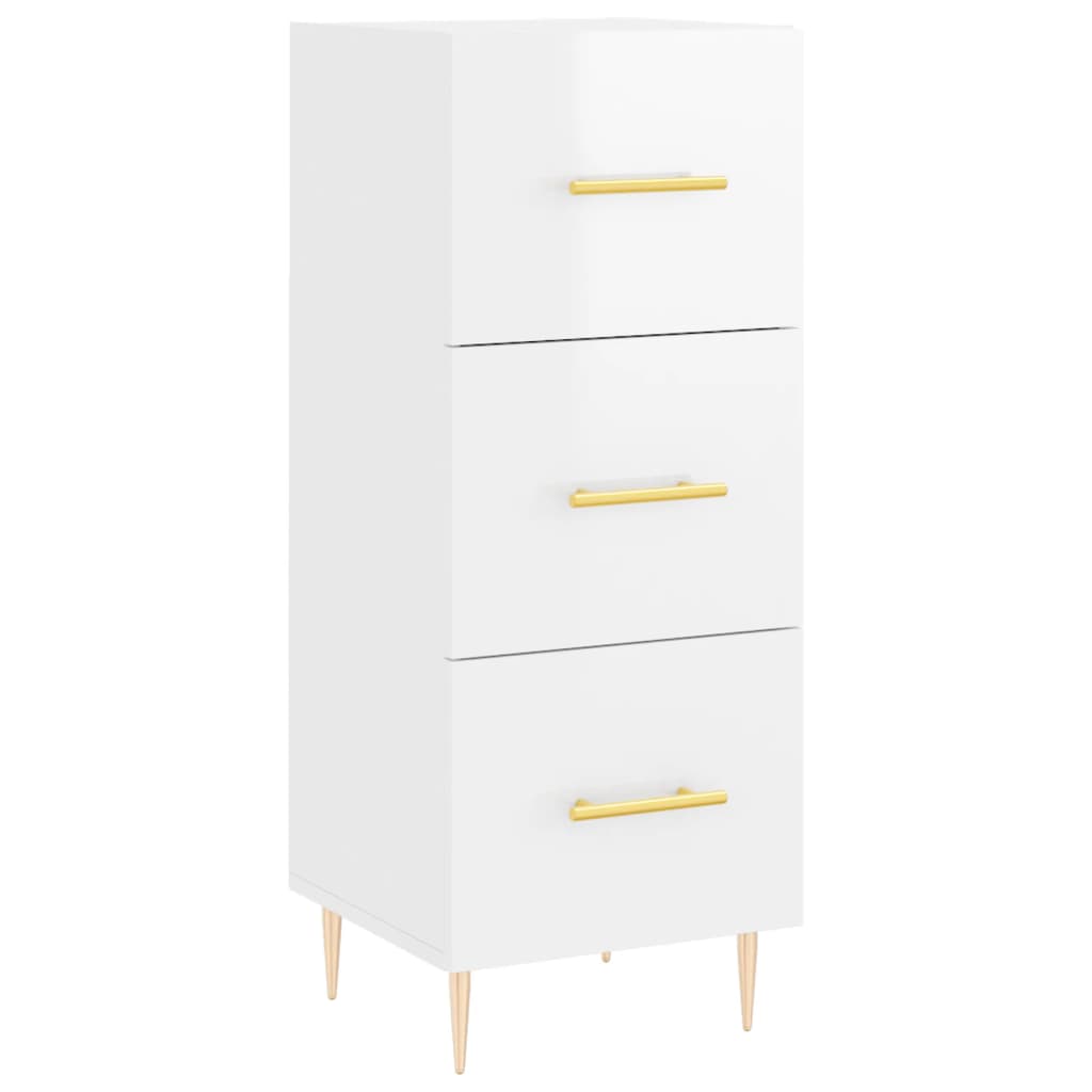 Credenza 34,5x34x180 cm in Legno Multistrato Bianco Lucido 3199227