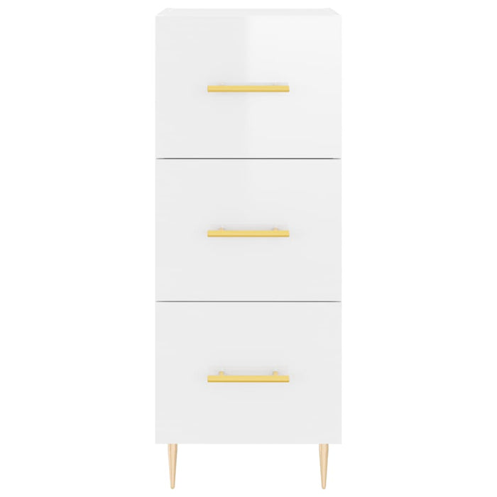 Credenza 34,5x34x180 cm in Legno Multistrato Bianco Lucido 3199227