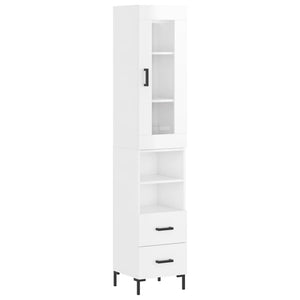 Credenza 34,5x34x180 cm in Legno Multistrato Bianco Lucido 3199299