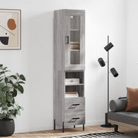 Credenza Grigio Sonoma 34,5x34x180 cm in Legno Multistrato 3199311