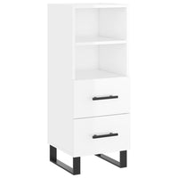 Credenza 34,5x34x180 cm in Legno Multistrato Bianco Lucido 3199323