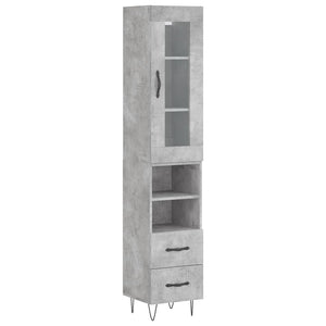 Credenza Grigio Cemento 34,5x34x180 cm in Legno Multistrato 3199333