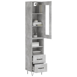 Credenza Grigio Cemento 34,5x34x180 cm in Legno Multistrato 3199333