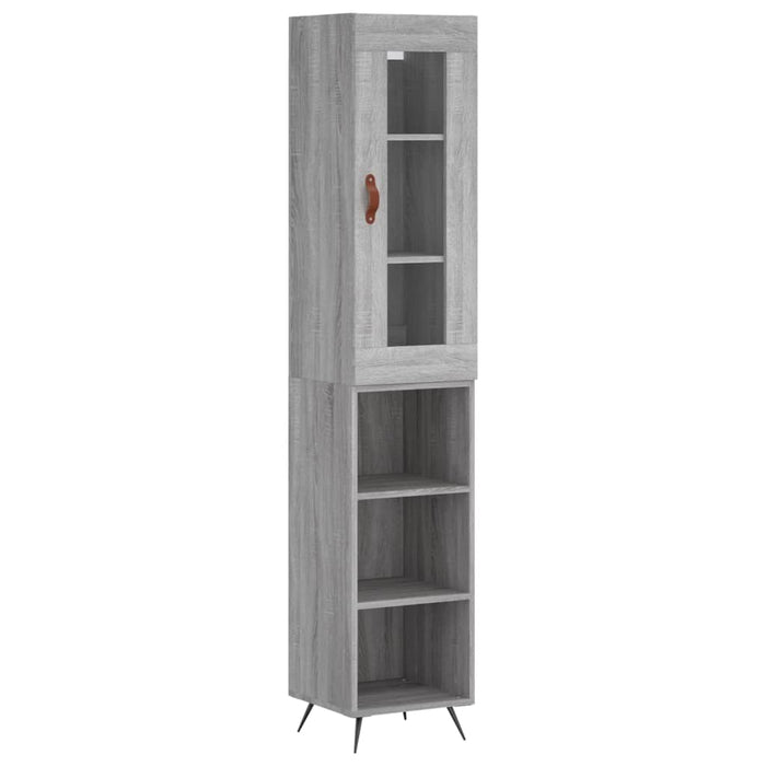 Credenza Grigio Sonoma 34,5x34x180 cm in Legno Multistratocod mxl 126107