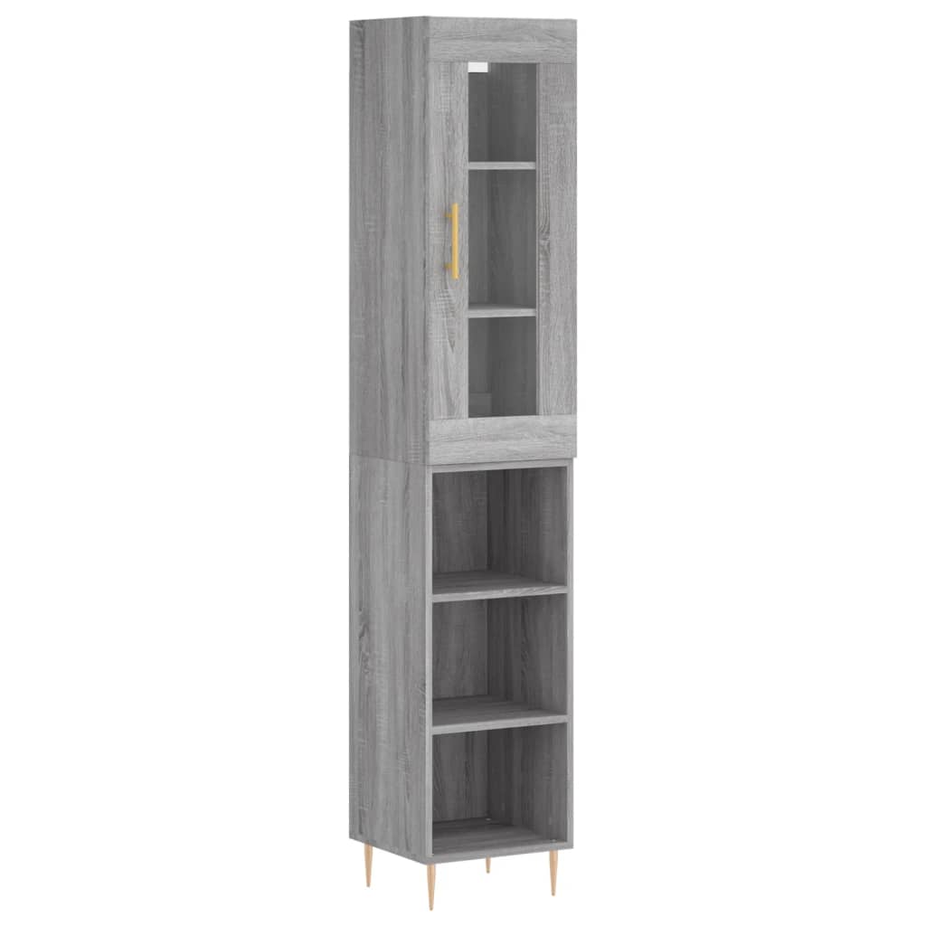 Credenza Grigio Sonoma 34,5x34x180 cm in Legno Multistrato 3199359