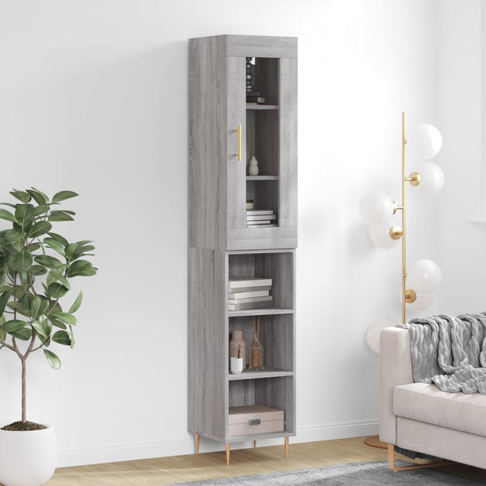 Credenza Grigio Sonoma 34,5x34x180 cm in Legno Multistrato 3199359