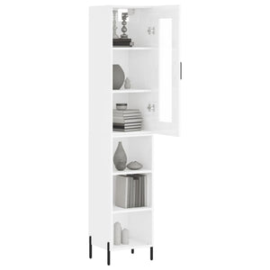 Credenza 34,5x34x180 cm in Legno Multistrato Bianco Lucido 3199371