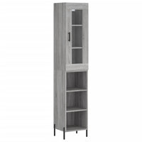 Credenza Grigio Sonoma 34,5x34x180 cm in Legno Multistrato 3199375