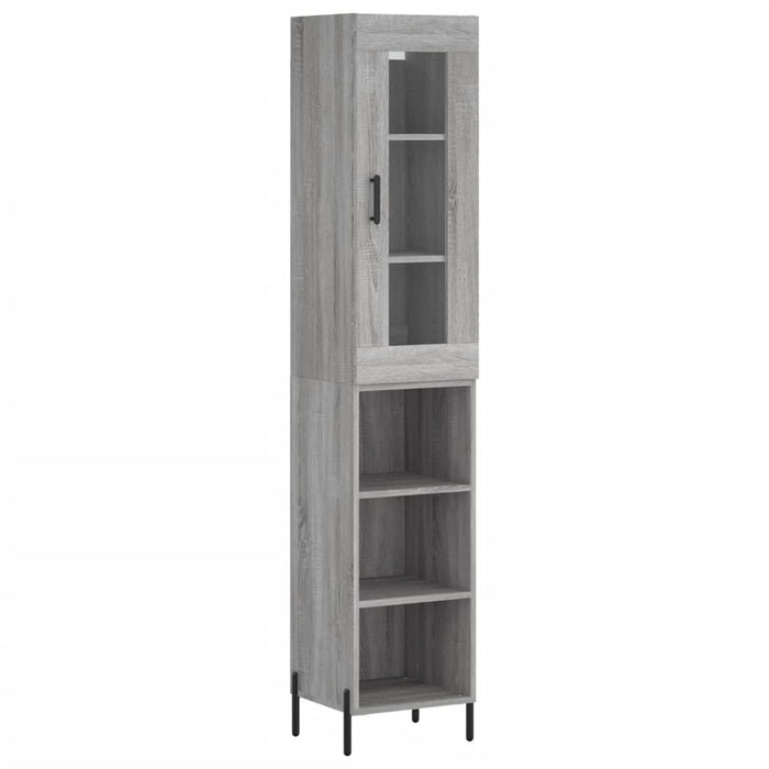 Credenza Grigio Sonoma 34,5x34x180 cm in Legno Multistrato 3199375