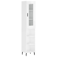 Credenza 34,5x34x180 cm in Legno Multistrato Bianco Lucidocod mxl 78055