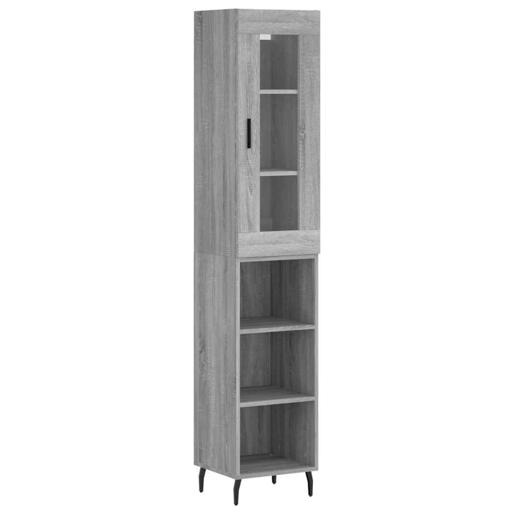 Credenza Grigio Sonoma 34,5x34x180 cm in Legno Multistratocod mxl 125930