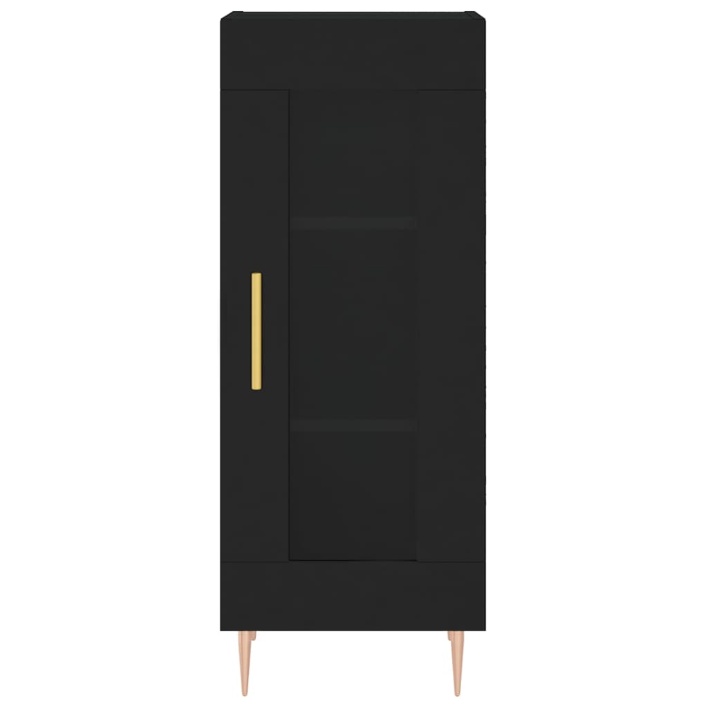 Credenza Nera 34,5x34x180 cm in Legno Multistrato 3199418