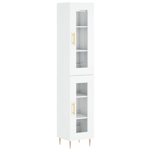 Credenza 34,5x34x180 cm in Legno Multistrato Bianco Lucido 3199419