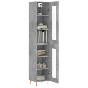 Credenza Grigio Cemento 34,5x34x180 cm in Legno Multistrato 3199421