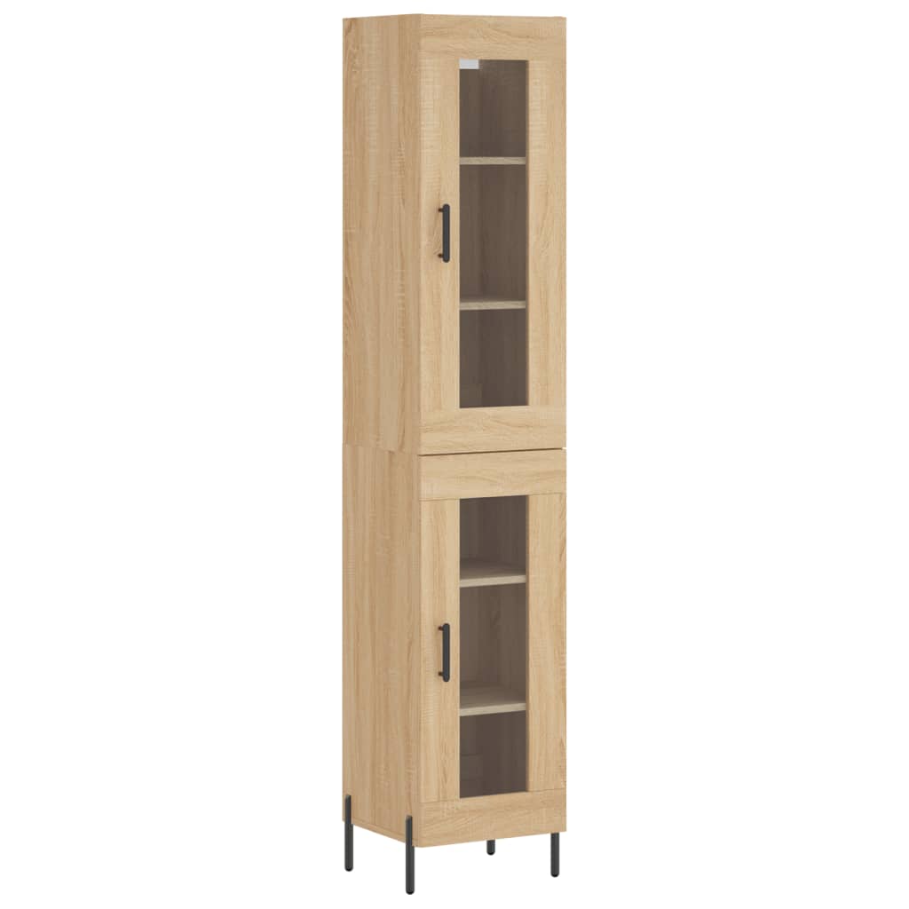 Credenza Rovere Sonoma 34,5x34x180 cm in Legno Multistratocod mxl 78031