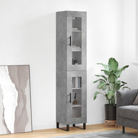 Credenza Grigio Cemento 34,5x34x180 cm in Legno Multistrato 3199453