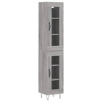 Credenza Grigio Sonoma 34,5x34x180 cm in Legno Multistratocod mxl 107469