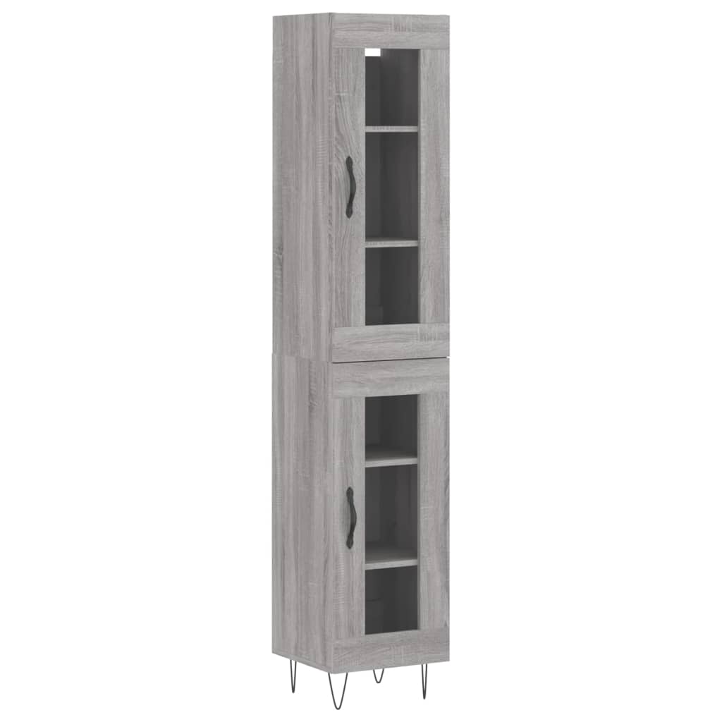 Credenza Grigio Sonoma 34,5x34x180 cm in Legno Multistrato 3199463