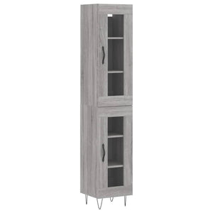 Credenza Grigio Sonoma 34,5x34x180 cm in Legno Multistrato 3199463