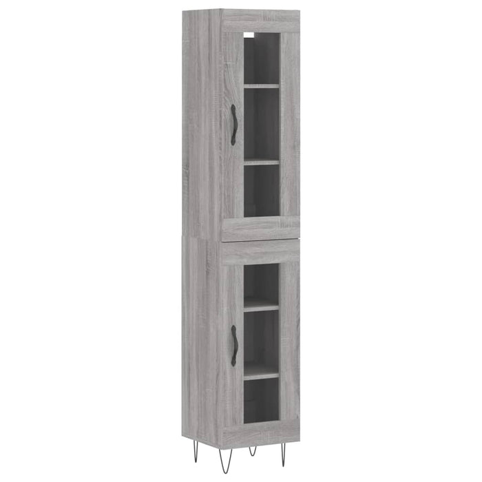 Credenza Grigio Sonoma 34,5x34x180 cm in Legno Multistrato 3199463