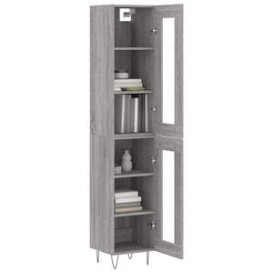 Credenza Grigio Sonoma 34,5x34x180 cm in Legno Multistrato 3199463