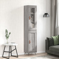 Credenza Grigio Sonoma 34,5x34x180 cm in Legno Multistrato 3199471