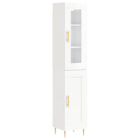 Credenza 34,5x34x180 cm in Legno Multistrato Bianco Lucido 3199483